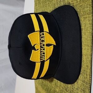 Marvel WuTang and Black Panther Wakanda flat brim hat